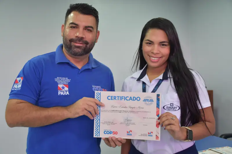 notícia: Funcionários do Terminal Rodoviário de Belém e taxistas concluem Curso de Inglês