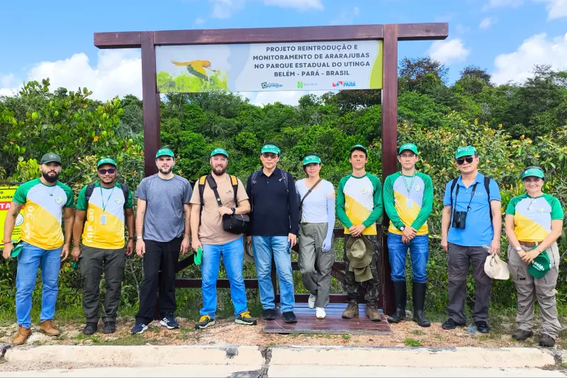 notícia: Pesquisadores chineses visitam Parque Estadual do Utinga e conhecem Projeto de Reintrodução de Ararajubas