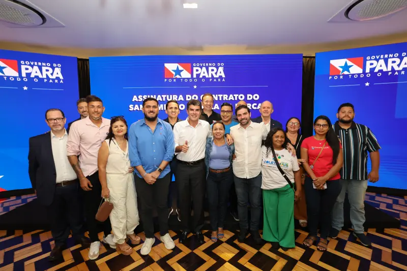 notícia: Governo anuncia investimentos históricos para a Vila da Barca em cerimônia de assinatura de contrato de gestão de saneamento