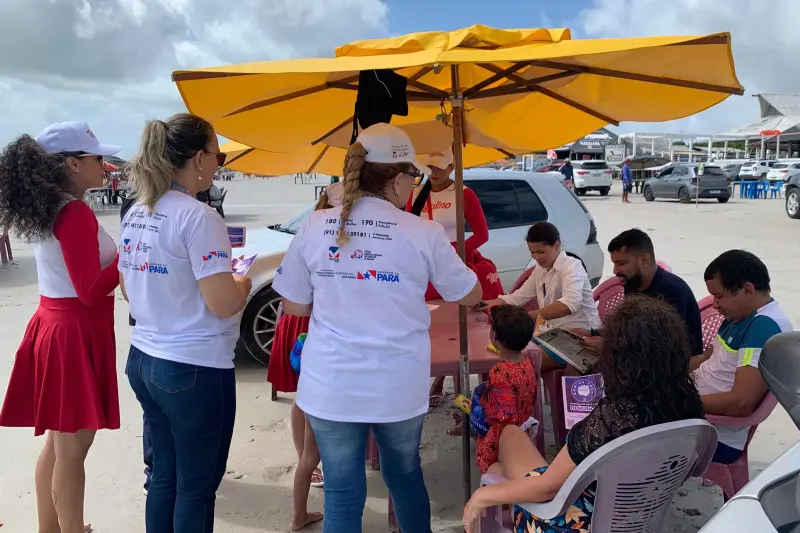 notícia: Estado leva campanha 'Não se Cale' a praias de Salinópolis e reforça proteção às mulheres