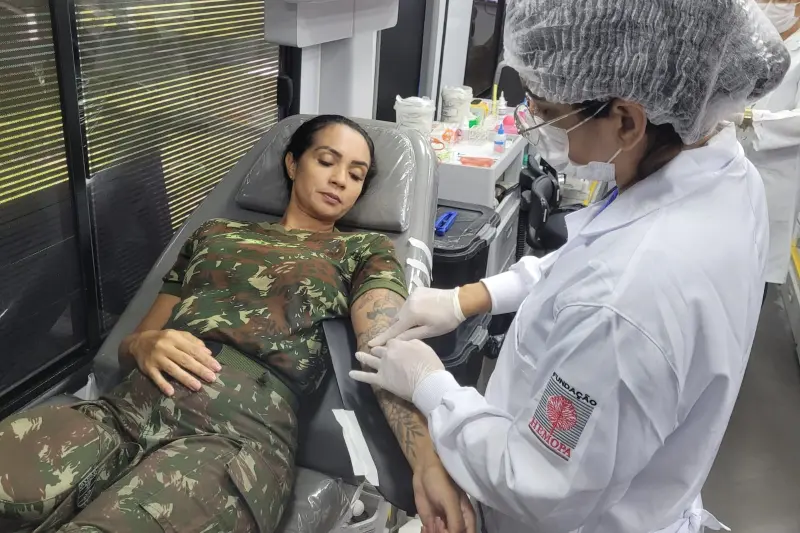 notícia: Hemopa e Batalhão de Suprimento de Selva realizam campanha de doação de sangue