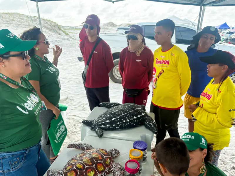 notícia: Educação ambiental mobiliza veranistas para proteção de tartarugas no Atalaia 