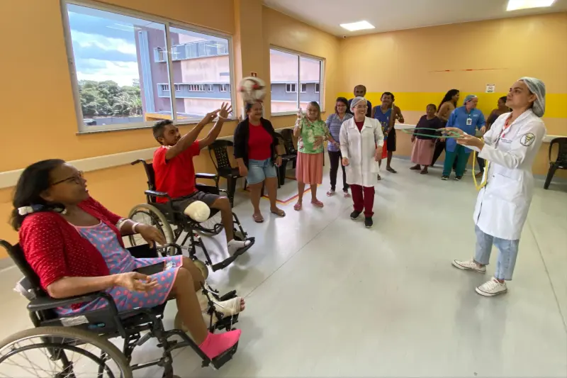 notícia: HRPC promove ação com usuários e acompanhantes para incentivar bem-estar e inclusão