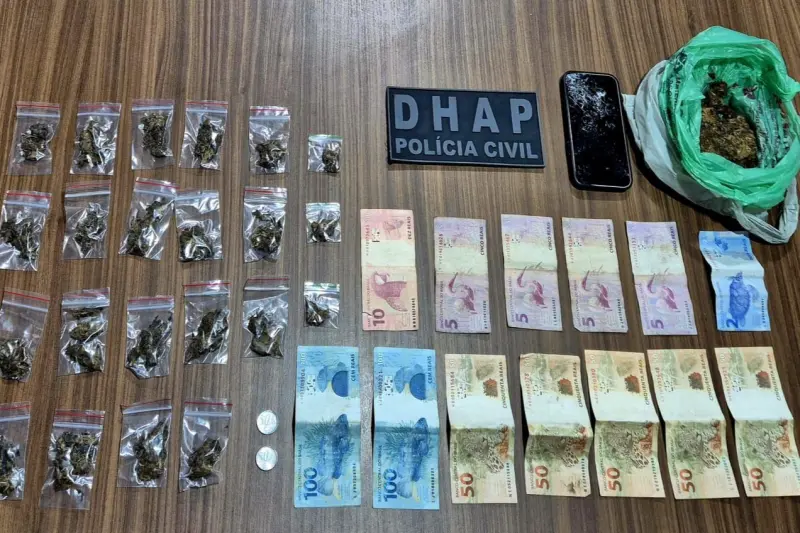 notícia: Polícia Civil do Pará prende homem com porções de drogas em Belém