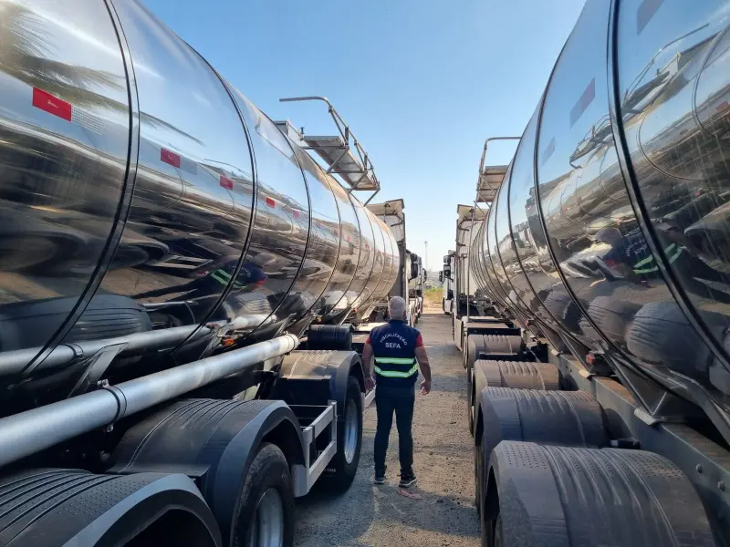 notícia: Sefa apreende condicionadores de ar, chinelos falsificados e sebo bovino