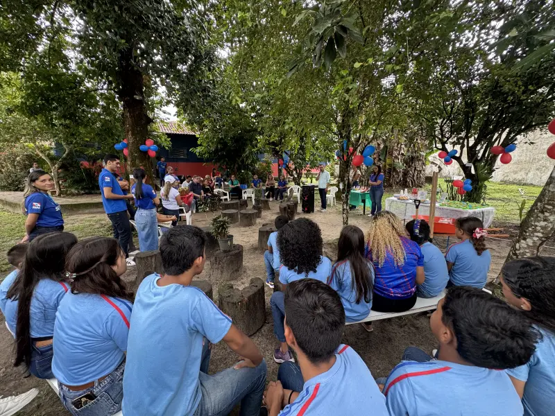 notícia:  Estado entrega, por meio da Seaster, horta social pedagógica para escola em Marituba 