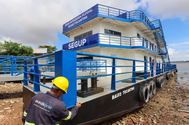 notícia: Terceira Base integrada Fluvial 'Baixo Tocantins' apresenta 100% da obra concluída 