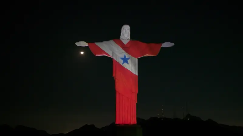 galeria: Cristo Redentor projeção 