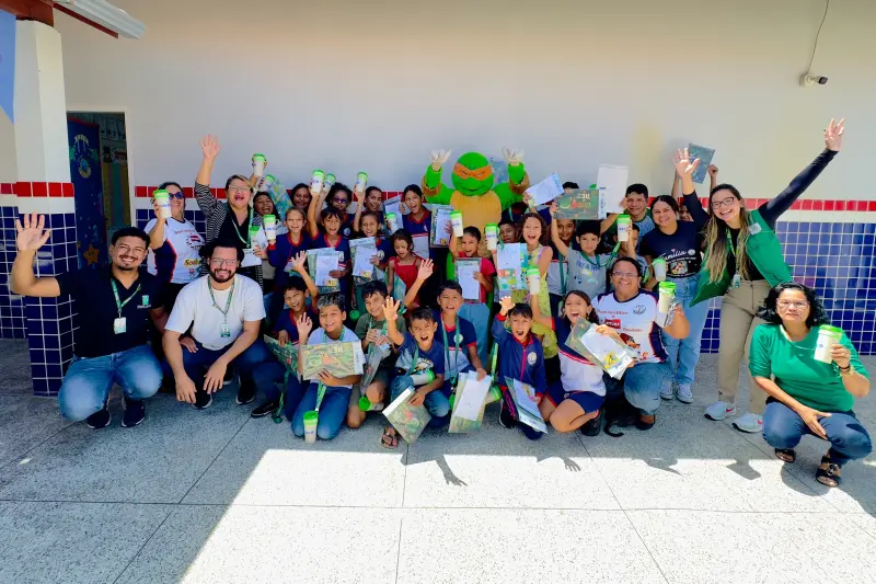 notícia: Alunos de Salinópolis aprendem sobre preservação das tartarugas marinhas em atividade educativa do Ideflor-Bio