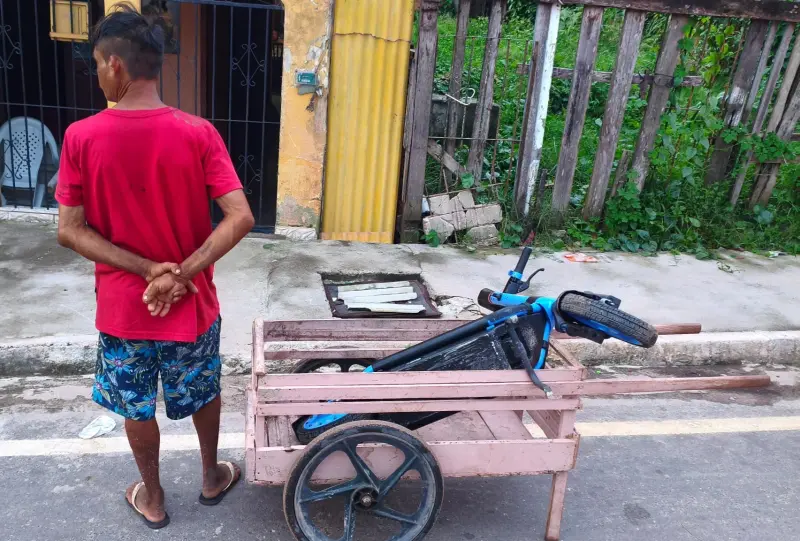 notícia: Polícia Militar recupera patinete elétrico furtado e prende suspeito no bairro da Terra Firme