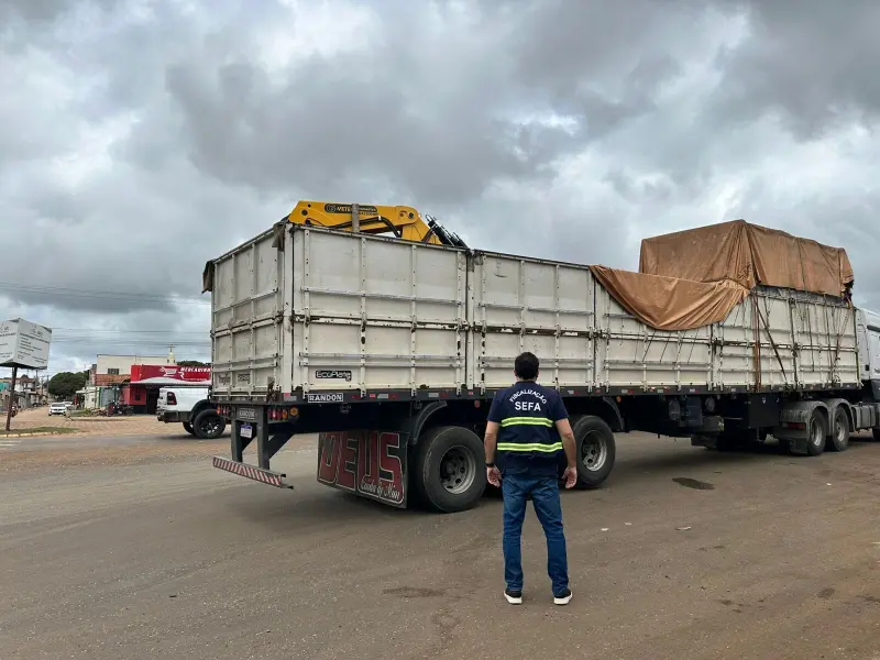 notícia: Fiscais de receitas da Sefa apreendem guindaste hidráulico e 78 cabeças de gado