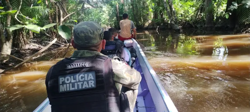 notícia: Equipe da Base Fluvial Antônio Lemos prende suspeito de sequestro e cárcere privado 