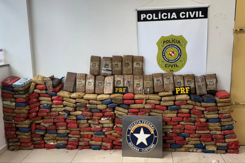 notícia: Operação conjunta da Polícia Civil do Pará, PRF e Receita Federal apreende 309 tabletes de cocaína e skunk