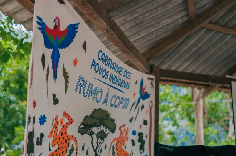 notícia: Povo Gavião recebe Caravana dos Povos Indígenas rumo à COP30 com debate sobre clima e futuro da Amazônia