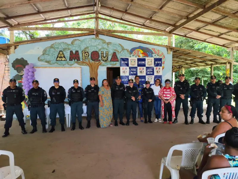 notícia: 30° BPM promove palestra sobre Lei Maria da Penha em comunidade Quilombola de Ananindeua