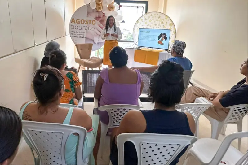 notícia: Hospital do Tapajós encerra Agosto Dourado com palestra sobre aleitamento materno