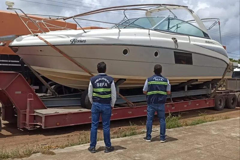 notícia: Sefa apreende lancha avaliada em R$ 550 mil em Cachoeira do Piriá