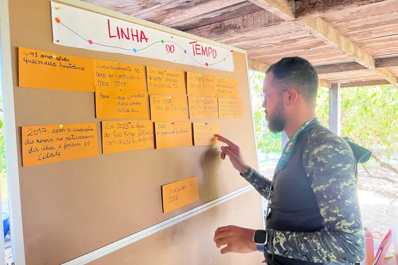 notícia: Ideflor-Bio avança na construção do Plano de Gestão do Refúgio de Vida Silvestre Tabuleiro do Embaubal