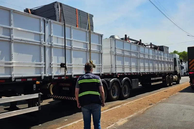 notícia: Sefa apreende máquinas e equipamentos no valor de R$ 3 milhões