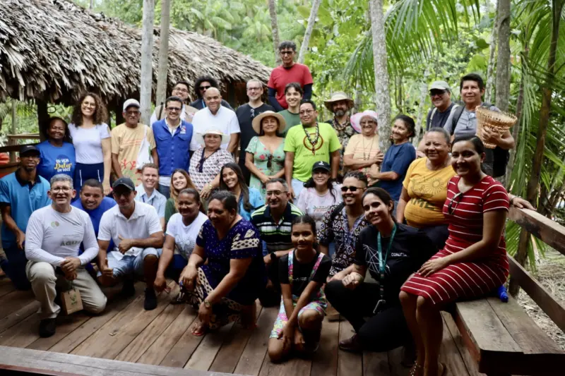 notícia: Semas apresenta resultados do projeto de captação de água da chuva na Ilha do Combu