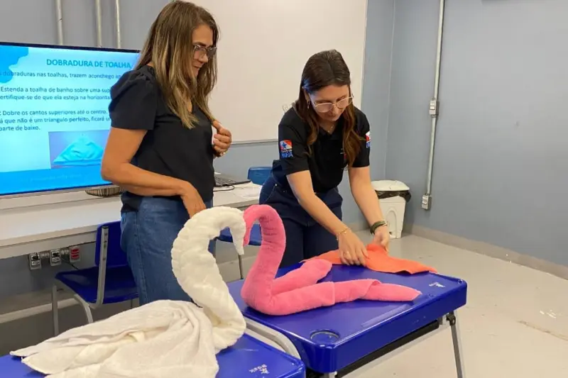 notícia: Sedeme promove curso de "Hotelaria: organização de quarto e copa", na UsiPaz Pe. Bruno Sechi