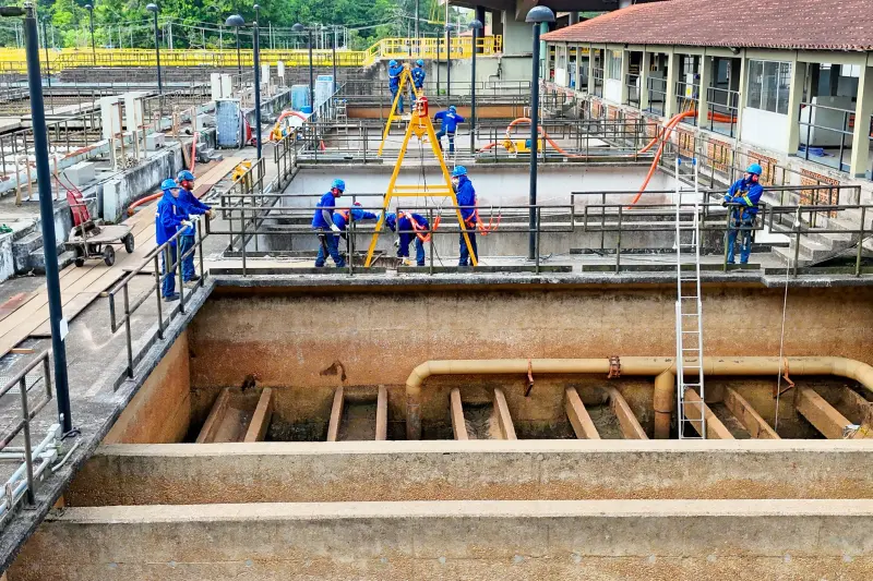 notícia: Obras no Complexo Bolonha ampliam qualidade e segurança do abastecimento de água em Belém e Ananindeua