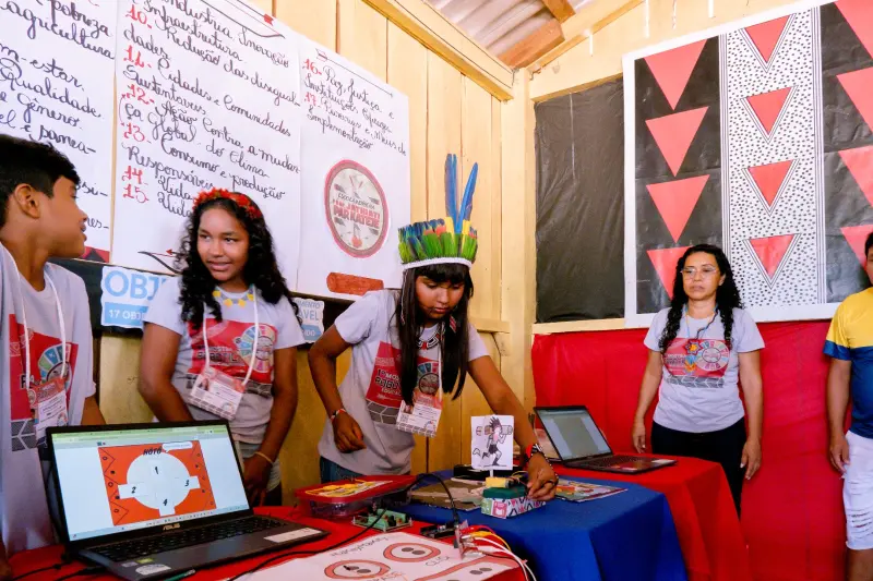 notícia: Robótica Krintuwakatêjê alia tecnologia e tradição indígena em projeto educacional