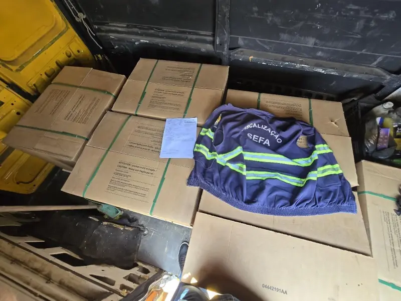 notícia: Sefa apreende peças eletrônicas no valor de R$ 317 mil em Conceição do Araguaia