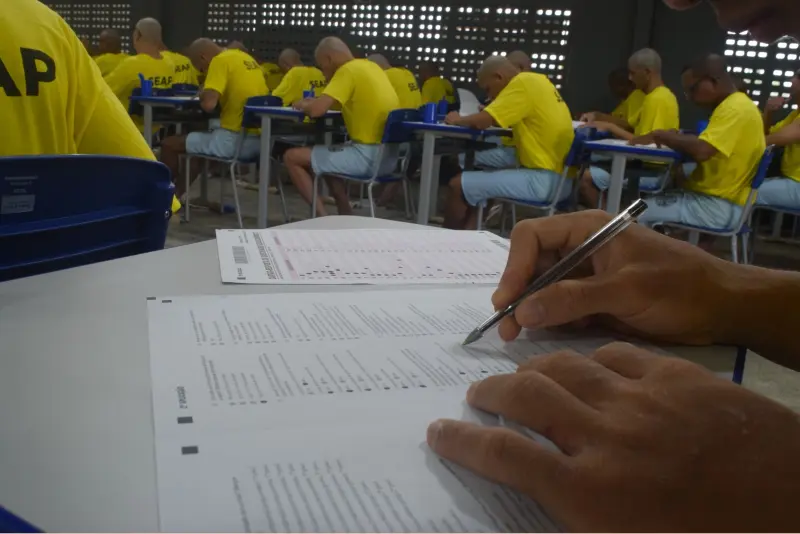 notícia: Encceja PPL 2025 inicia no Pará com recorde de inscritos e provas aplicadas com tranquilidade