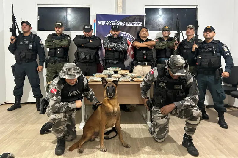 notícia: Em Breves, agentes da Base Antônio Lemos apreendem mais de 11 kg de entorpecente   