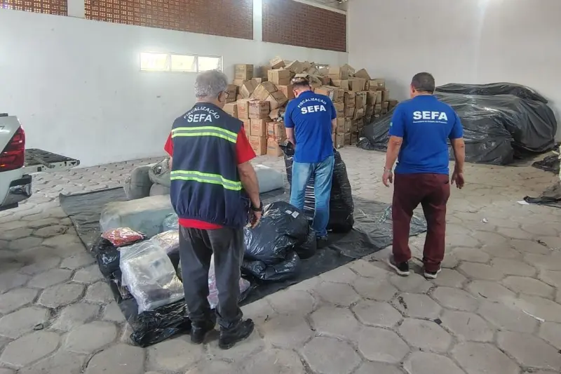 notícia: Sefa apreende 1.194 peças de confecções em Cachoeira do Piriá