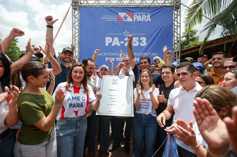 notícia: Governo do Estado entrega trecho da PA-253, em Vila Perseverança, no município de São Domingos do Capim