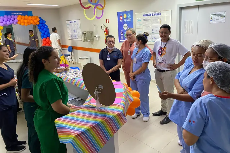 notícia: Hospital Santa Rosa promove gincana educativa sobre segurança do paciente