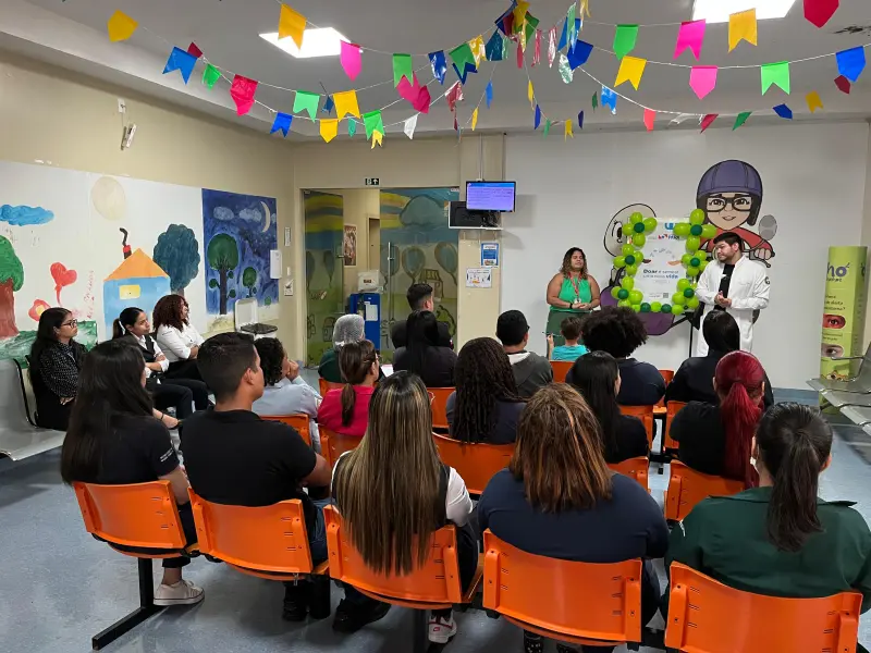 notícia: Palestra no Hospital Oncológico Infantil enfatiza importância da doação de órgãos