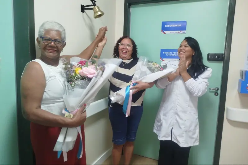 notícia: Pacientes oncológicas celebram superação com sino da vitória em Marabá