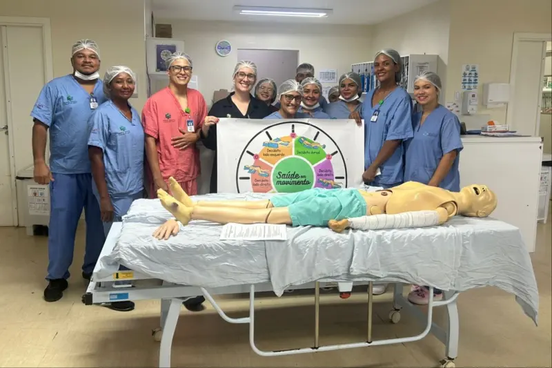 notícia: HRPL lança projeto “Saúde em Movimento” para prevenir Lesões por Pressão na UTI