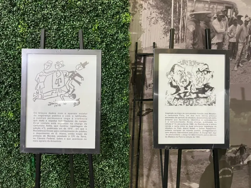 notícia: Exposição itinerante apresenta charges do período da ditadura militar na Amazônia