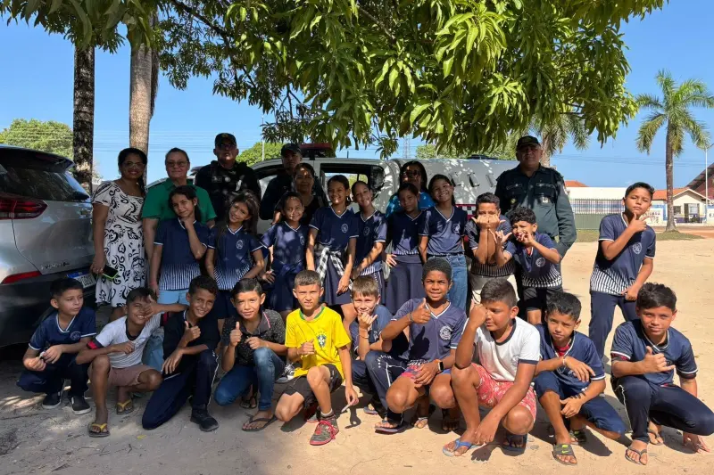 notícia: PMPA realiza palestras para crianças em escola de Uruará