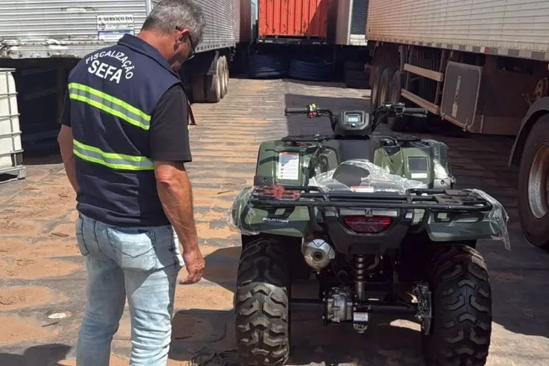 notícia: Secretaria da Fazenda (Sefa) apreende máquina, pneus e quadriciclo