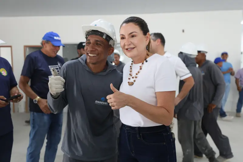 notícia: Creches em obras no Marajó recebem visita da vice-governadora Hana Ghassan