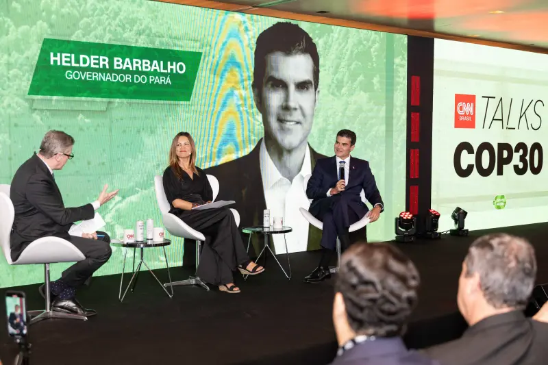 notícia: Helder Barbalho apresenta a 'COP das Soluções' e defende novo ciclo econômico e ambiental da Amazônia
