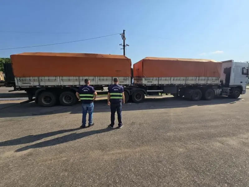 notícia: Sefa apreende 36 mil garrafas de coquetel alcoólico e 10 toneladas de açaí