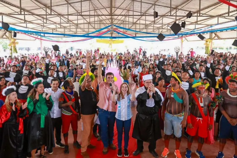 notícia: Estado forma turma de Licenciatura Intercultural Indígena Uepa/Forma Pará na Aldeia Xicrin