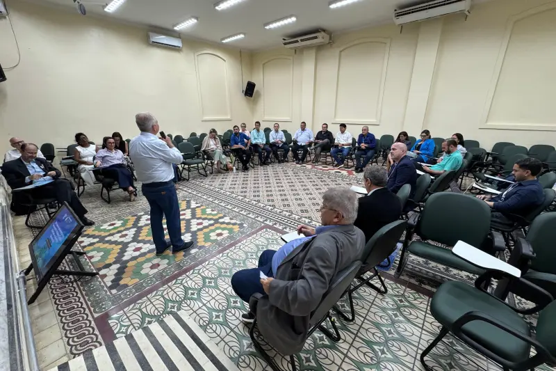 notícia: Cosanpa participa de bate-papo sobre saneamento e mudanças climáticas na Casa do Saneamento, durante a COP30