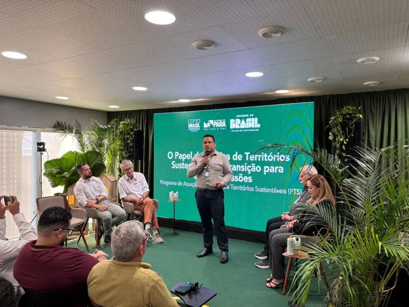 notícia: Em painel na COP30, Semas apresenta avanços e novos investimentos ao Programa Territórios Sustentáveis